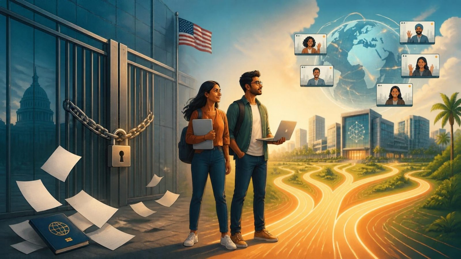 The US H-1B Crackdown and Green Card Suspension: What It Means for Indian IT — and Why GCCs and Remote Work Are the Big Opportunity